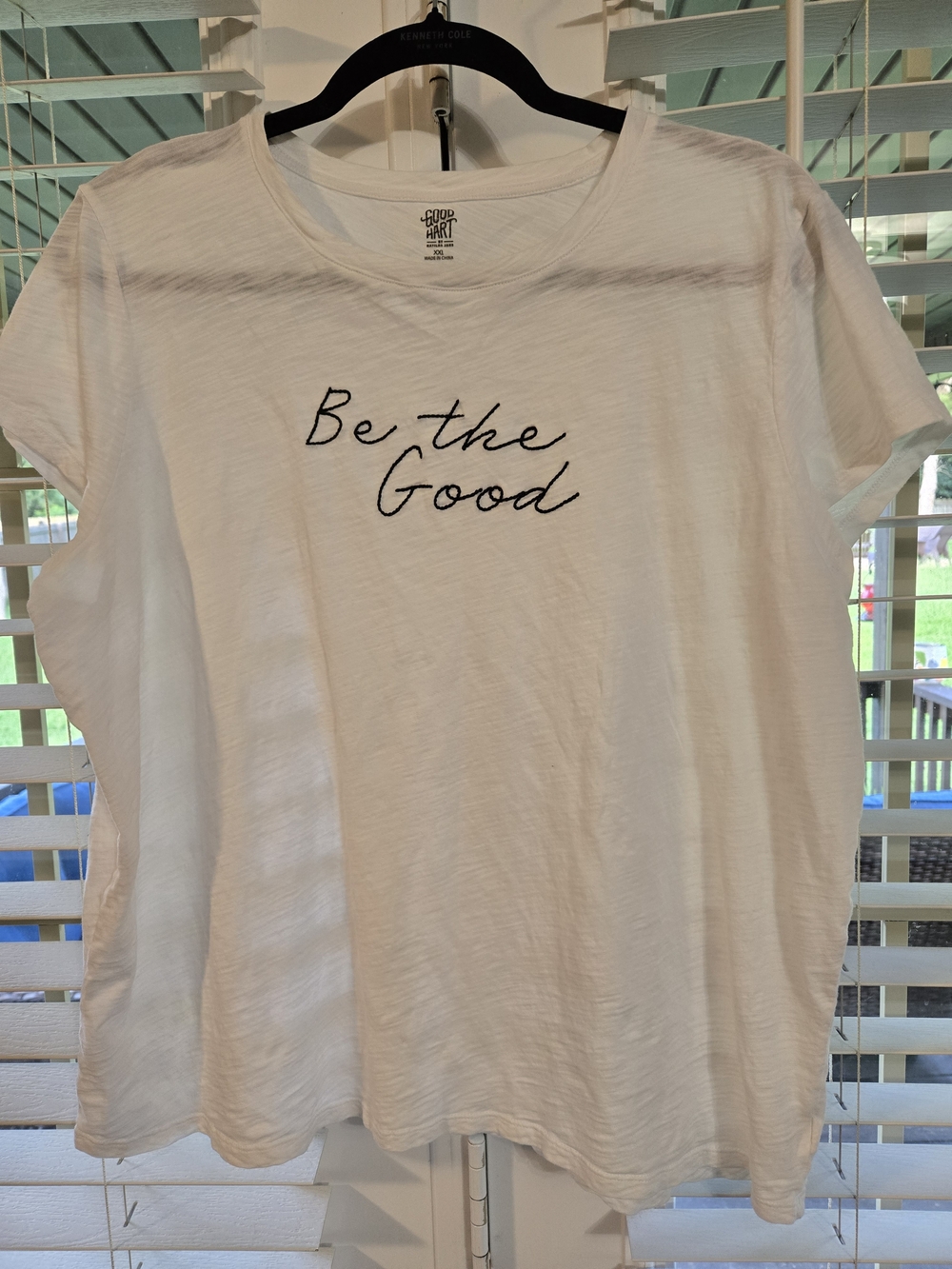 Good Hart by Matilda Jane "Be the Good" Embroidered White Tee Sz XXL